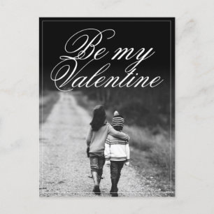 Sei mein Valentinstag - Seite an Seite Postkarte