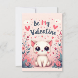 Sei mein Valentinstag süße Katze Illustration