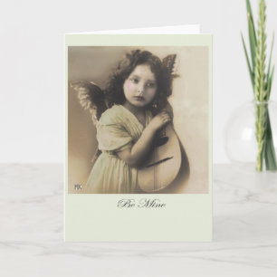 Sei Mein Vintage-Valentinsgruß Cupid Karte hellgrü