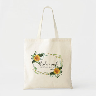 Sei meine Brautjungfer Blumenmädchen Ehrenjungfer Tragetasche