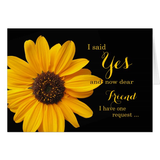 Sei meine Brautjungfrau oder eine andere Beziehung (Vorderseite (Horizontal))