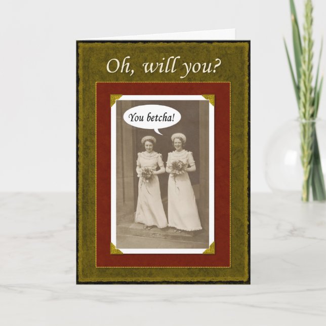 Sei meine Bridesmaid - du Betcha? Einladung (Vorderseite)