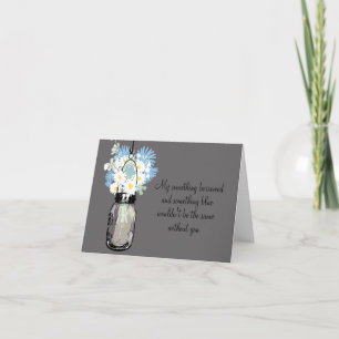 Sei meine Bridesmaid - Mason Jar und Wildblumen Einladung