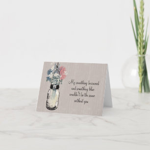 Sei meine Bridesmaid - Mason Jar und Wildblumen Einladung