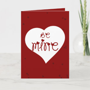 Sei-meine-Liebe-Herzen Valentinstag gefaltet Feiertagskarte