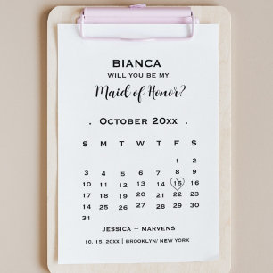 Sei meine Trauzeugin nicht Foto-Kalender Antrags-B Einladung