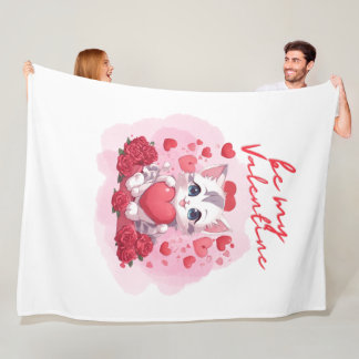 Sei meine Valentindecke Fleecedecke