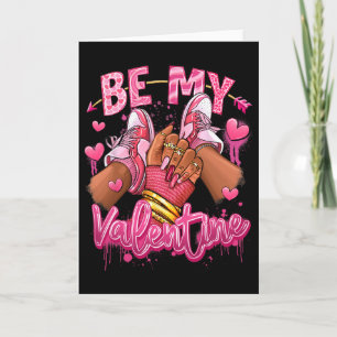 Sei meine Valentins Afro-Mädchen Sneaker Valentins Karte