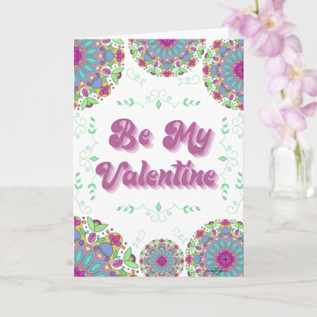 Sei meine Valentintagskarte Karte (Orchidee)
