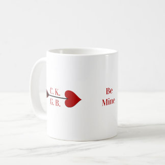 Sei meins! Cupid Arrow Initials Coffee Cup Tasse