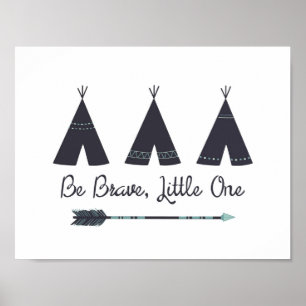 Sei Mutig, Kleiner Einer Kinderzimmer-Kunst Poster