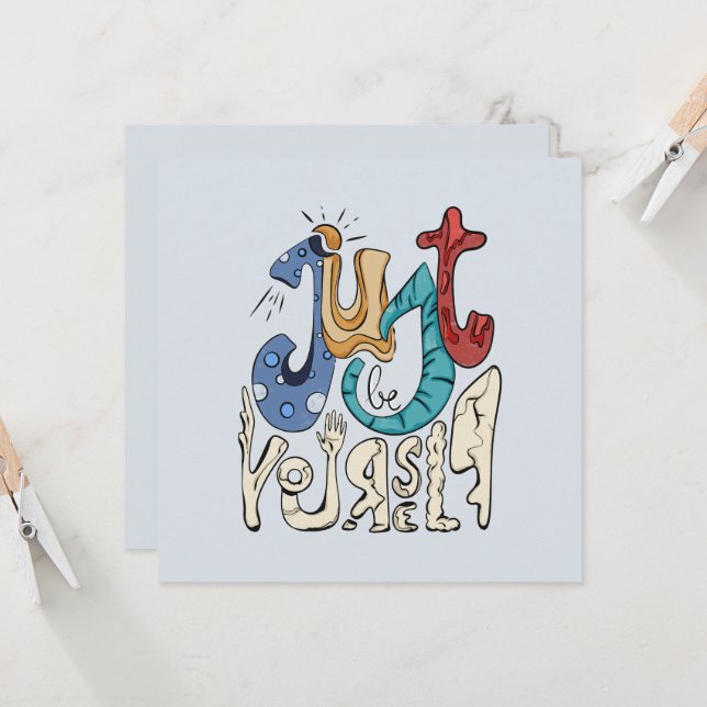 Sei mutig, sei du: Sei nur du selbst. (Vorderseite/Rückseite Beispiel)