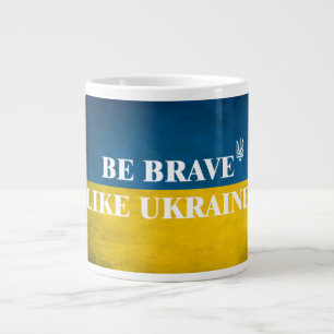 Sei mutig wie Ukraine strukturiertes Zitat Kaffeet Jumbo-Tasse