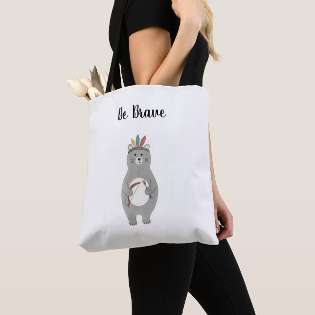 Sei mutiger Stammesbär Bär Tasche (Von Nahem)