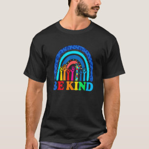 Sei nett Autismus-Bewusstsein Frauen Mädchen Leopa T-Shirt