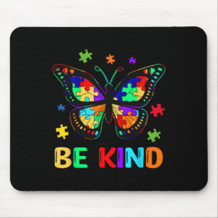 Sei nett Autismus-Bewusstsein Schmetterling-Teil-P Mousepad