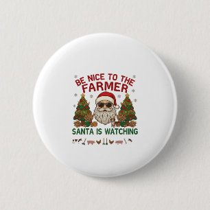 Sei nett Bauer Weihnachtsmann Weihnachten Farm Tie Button