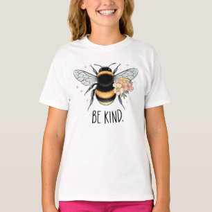 Sei nett, florales, süßes Bienen-Inspirationsdesig T-Shirt