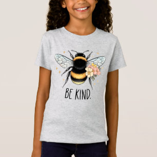 Sei nett, florales, süßes Bienen-Inspirationsdesig T-Shirt