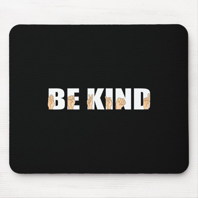 Sei nett Gebärdensprache Gehörlos  Mousepad (Vorne)