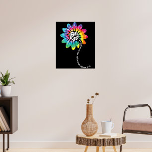 Sei nett, groovy Tie Dye Flower Power Poster