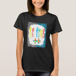 Sei nett Handzeichensprache Puzzle Autismus-Bewuss T-Shirt
