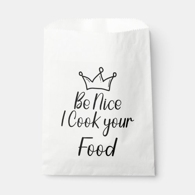Sei nett, ich koche dein Essen Geschenktütchen (Vorderseite)