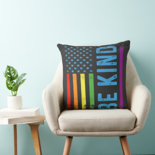 Sei nett Lgbt Lgbtq Gay Pride Regenbogen Kissen