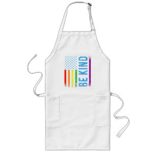 Sei nett Lgbt Lgbtq Gay Pride Regenbogen Lange Schürze