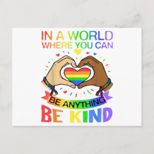 Sei nett LGBT Stolz Regenbogen Gleichheit Bewussts Postkarte