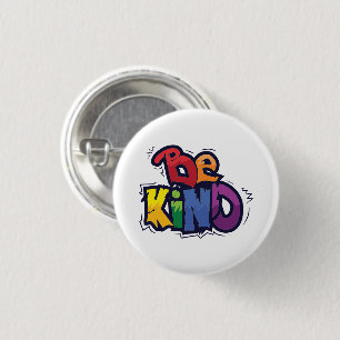 Sei nett LGBTQ Regenbogen Monat Button