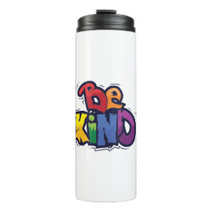 Sei nett LGBTQ Regenbogen Monat Thermosbecher