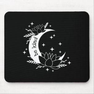 Sei nett Luna und Mond Lotusblume Yoga Meditation Mousepad