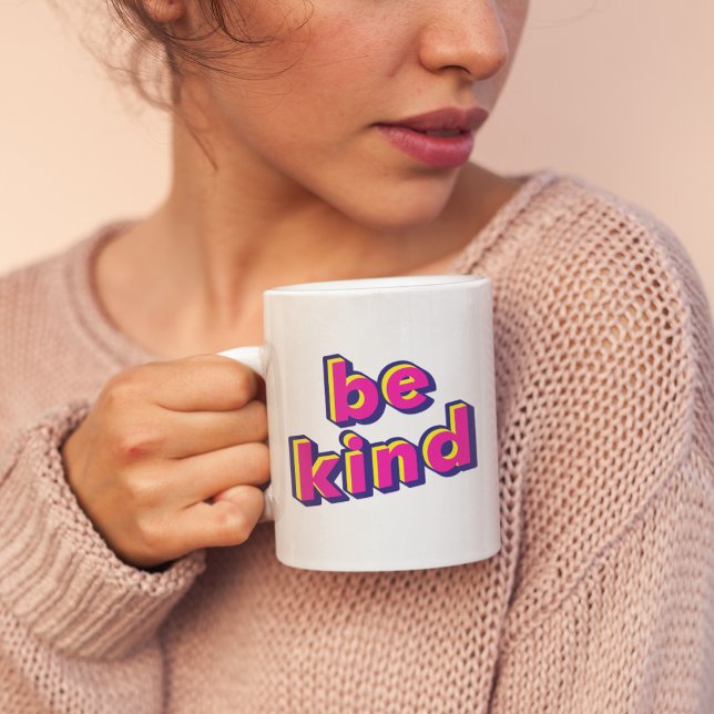 Sei nett Neon Kaffeetasse (Von Creator hochgeladen)