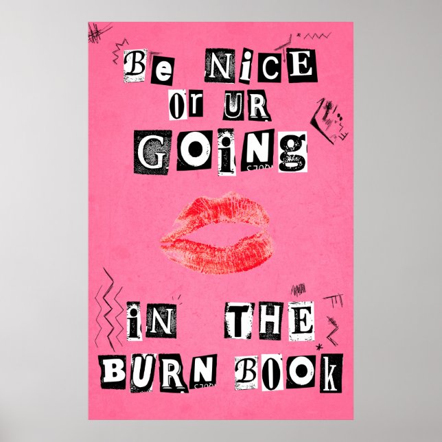 Sei nett oder du gehst im Burn Book Poster (Vorne)