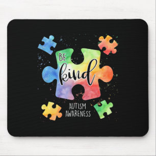 Sei nett Puzzle-Teile Süße Autismus-Aufklärung Mousepad