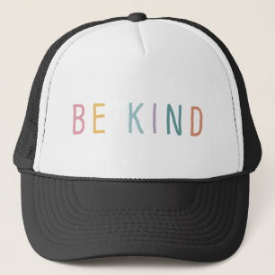 Sei nett   Regenbogen-Lettering-Trucker-Mütze Truckerkappe