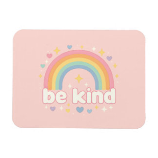Sei nett – Regenbogen Pastell Positivität Magnet
