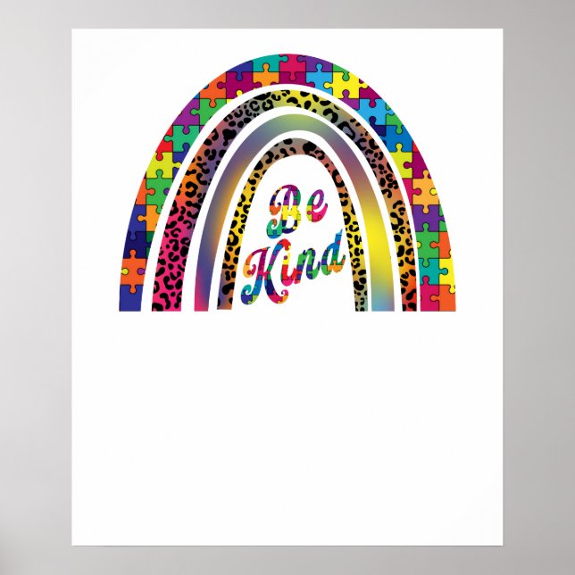 sei nett Regenbogen Poster (Vorne)