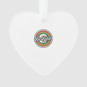 Sei nett Retro-Regenbogen Vintage-Shirt-Design_2 Ornament