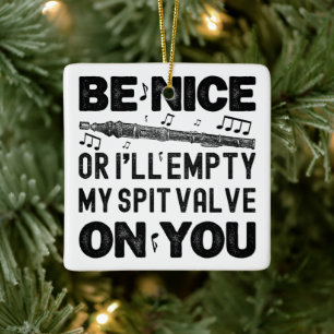 Sei nett, sonst leere ich mein Spit Valve Flageole Keramikornament