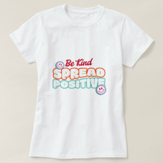 Sei nett, verbreite Positivität Retro Smiley Gesic T-Shirt