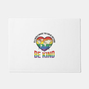 Sei nett Welt Herz Regenbogen Vektor T-Shirt Desig Fußmatte