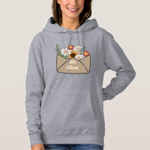 sei nett Zitat auf Blumen Nachricht Umschlag Hoodie