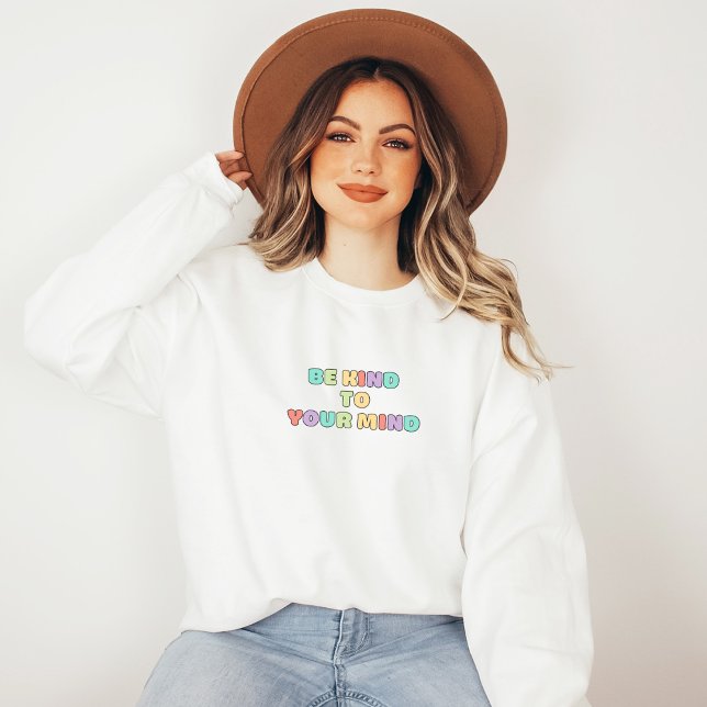 Sei nett zu deinem Geist | Zitat Koni Peach Candy Sweatshirt (Be Kind to Your Mind Sweatshirt | Quote Koni Peach Candy | Aesthetic Sweater)