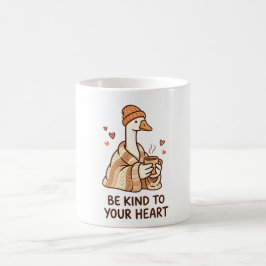 Sei nett zu deinem Herzen – Kuschel-Becher mit süß Kaffeetasse