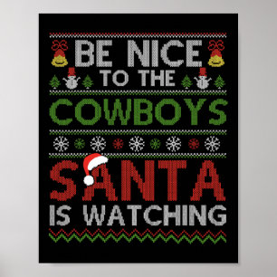 Sei nett zu den Cowboys, die Weihnachten sehen Poster