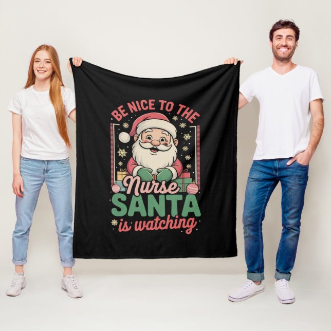 Sei nett zu den Krankenschwestern, die Weihnachten Fleecedecke (Beispiel)