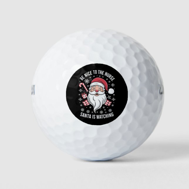 Sei nett zu den Krankenschwestern, die Weihnachten Golfball (Vorderseite)