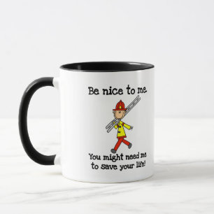 Sei nett zu Feuerwehrleuten T-Shirts und Geschenke Tasse